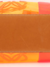 アナグラムアマソナクリアボストンバッグ オレンジ/ピンク