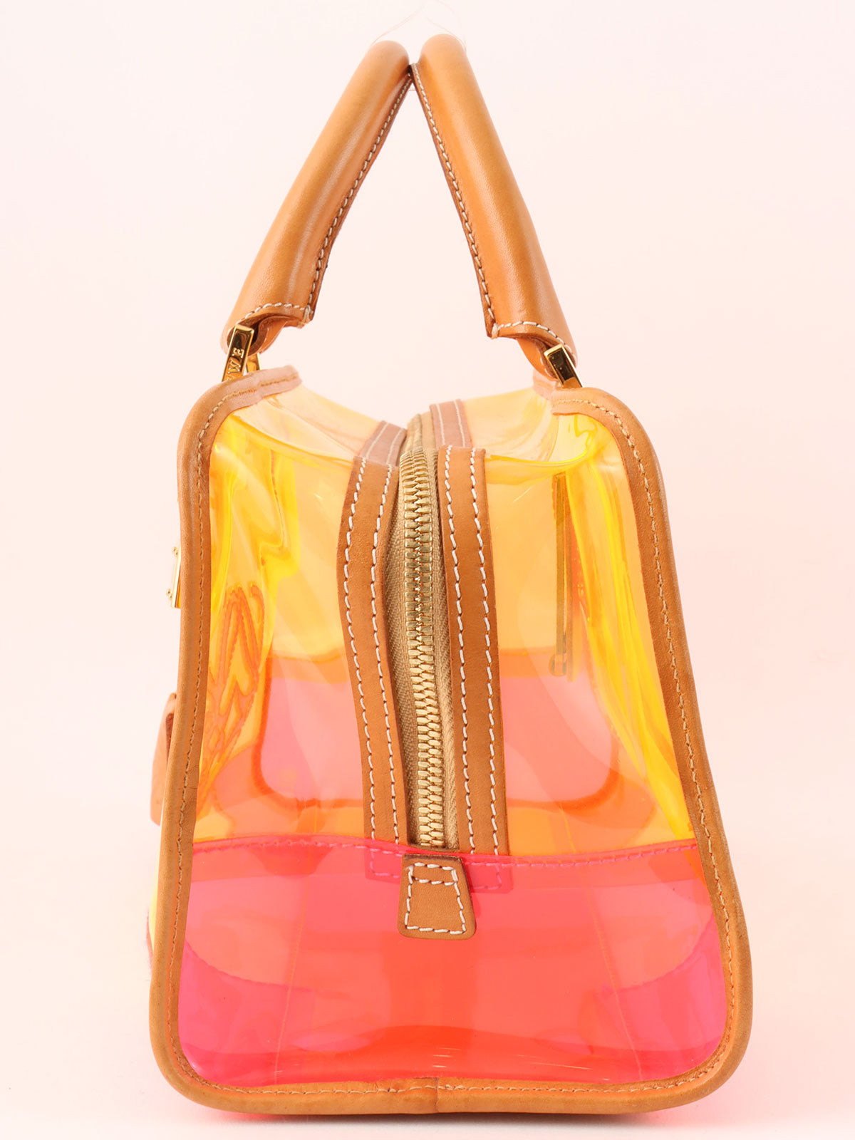 Anagram Amazona Clear Boston Bag in Orange/Pink