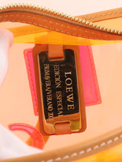 アナグラムアマソナクリアボストンバッグ オレンジ/ピンク