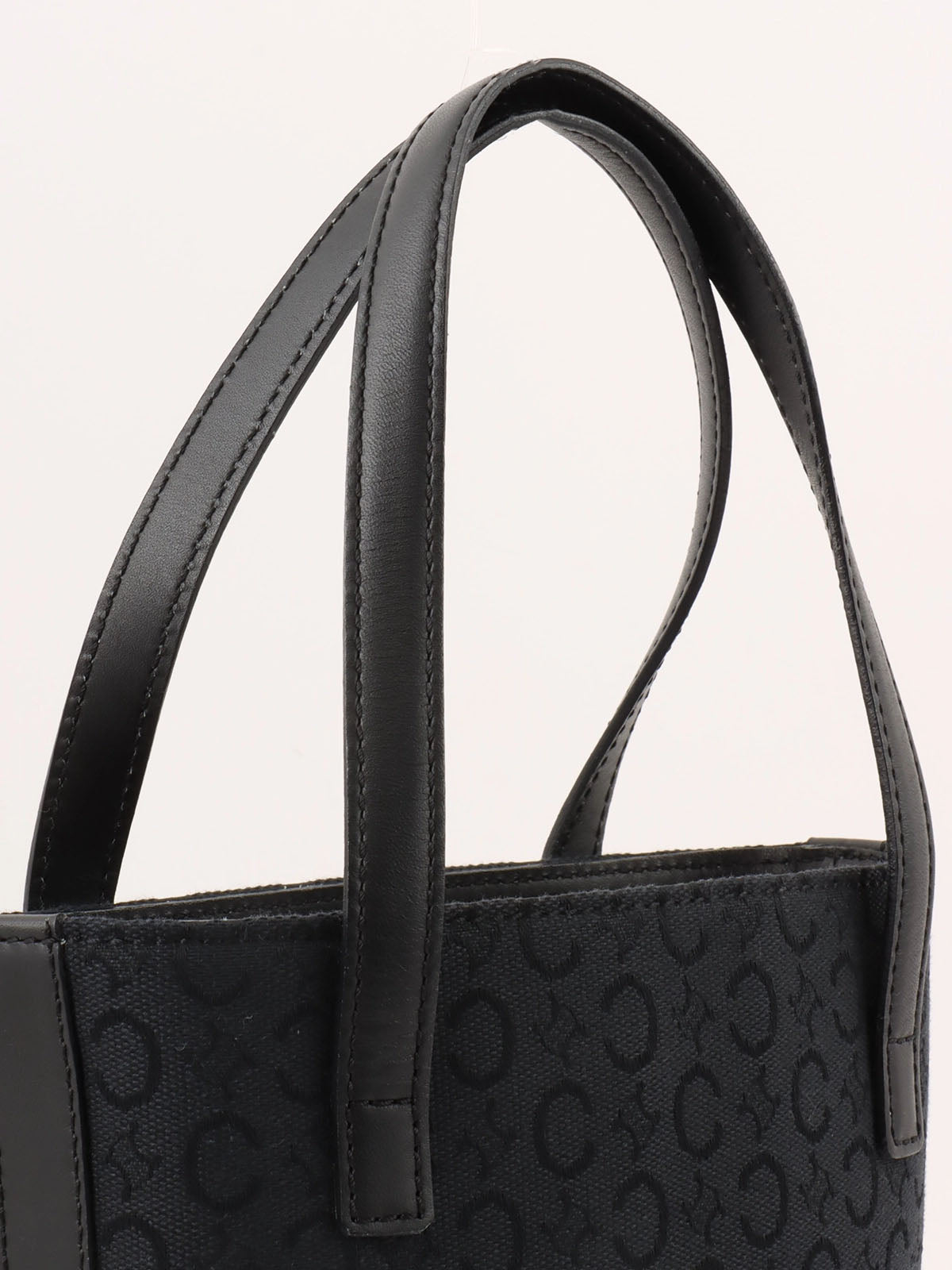 C Macadam图案手提包 黑色