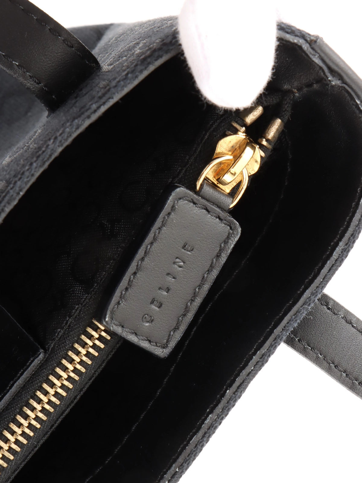 C Macadam图案手提包 黑色