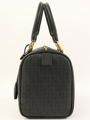 FF Zucchino Pattern Mini Boston Bag in Black