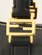 FF Zucchino Pattern Mini Boston Bag in Black