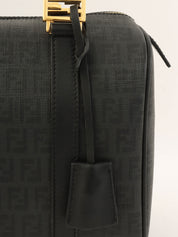 FF Zucchino Pattern Mini Boston Bag in Black