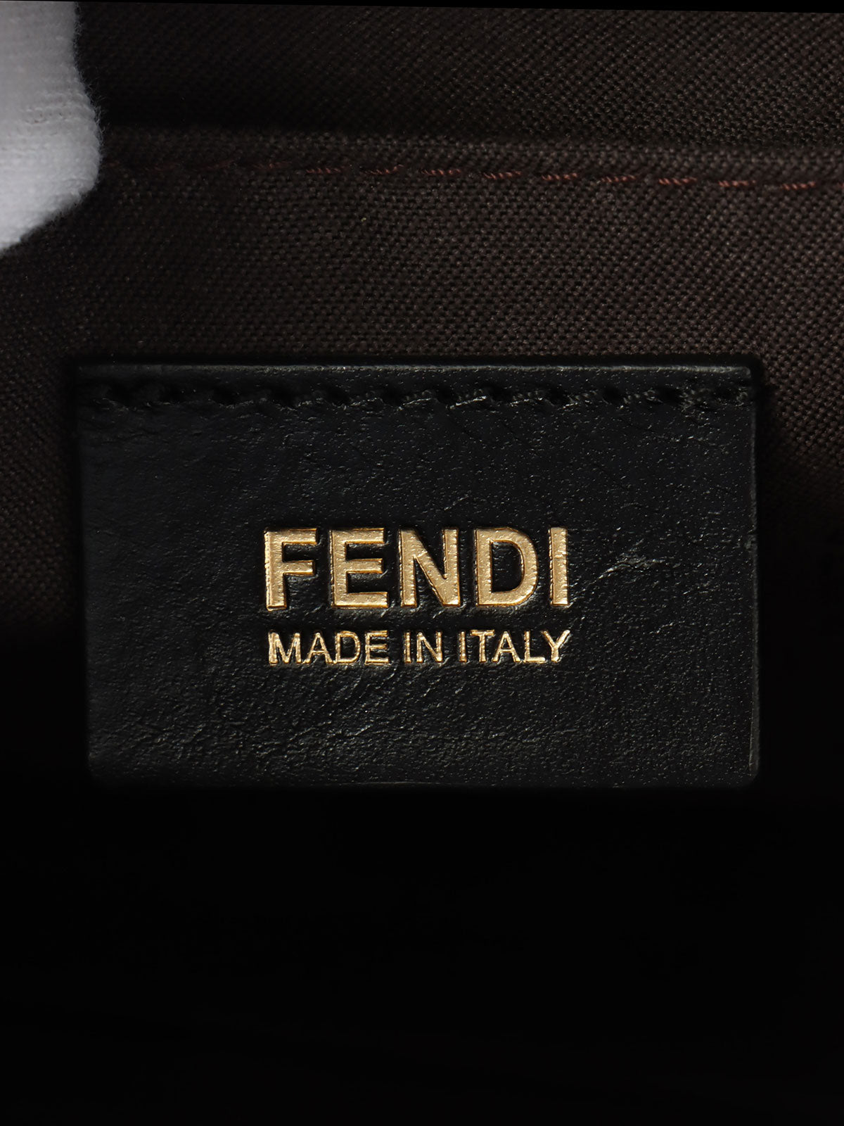 FF Zucchino Pattern Mini Boston Bag in Black