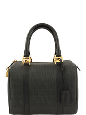 FF Zucchino Pattern Mini Boston Bag in Black