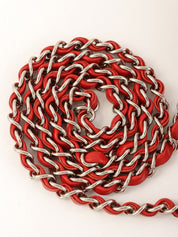 2014 Caviar Skin Matelasse Stitch CC Turnlock Chain Shoulder Bag in Red