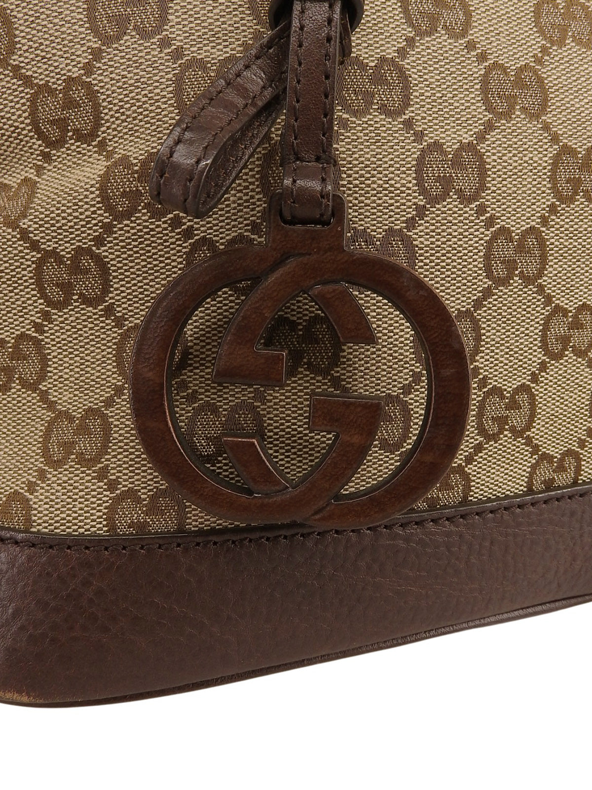 帆布 GG 图案两用包，米色