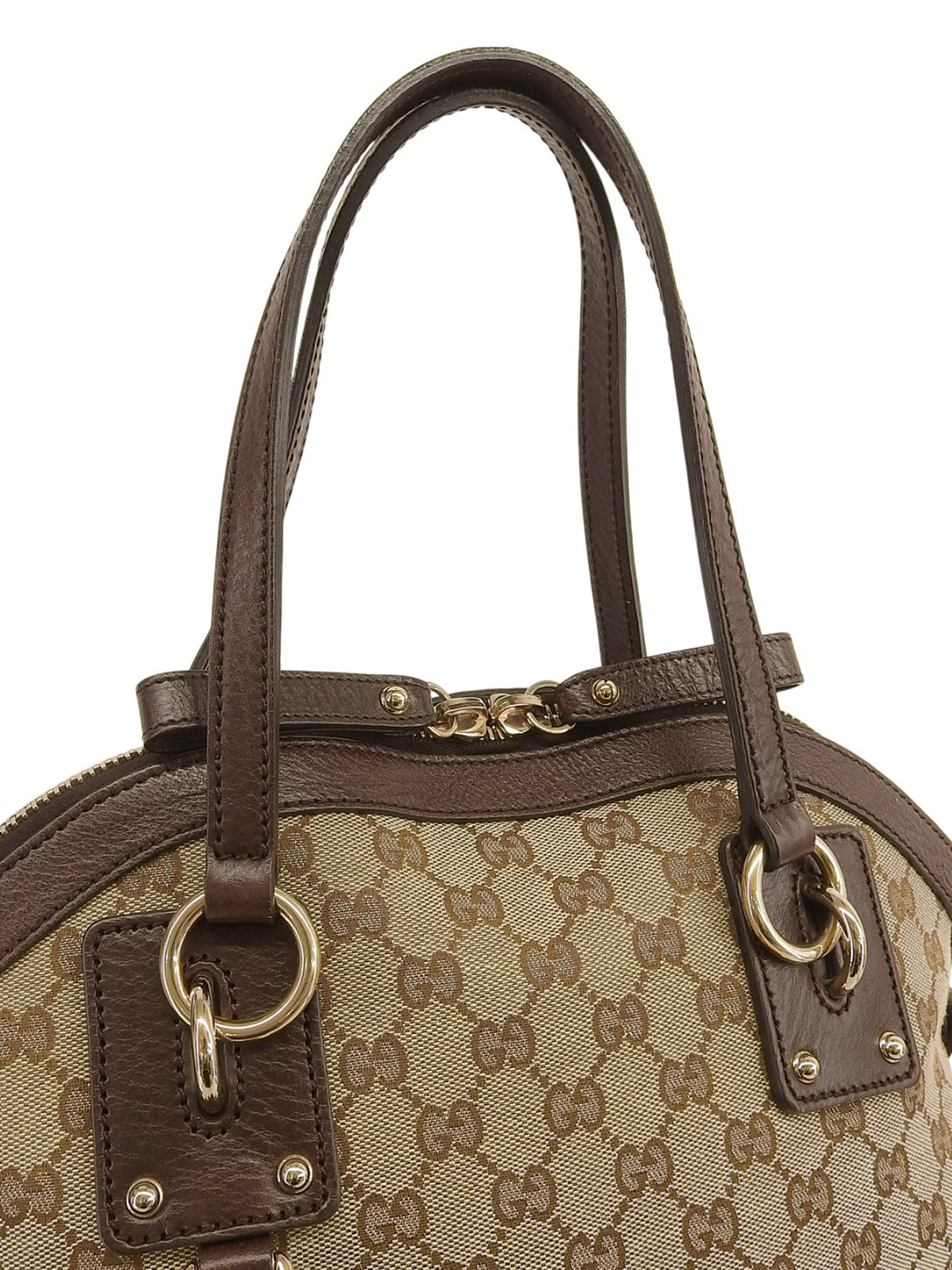 Canvas GG Pattern 2-Way Bag, Beige