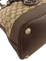 帆布 GG 图案两用包，米色