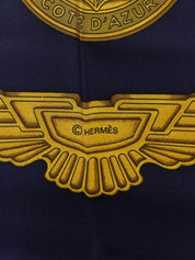 カレ90　Les Parures Du Ventパターンスカーフ　ダークネイビー／マルチ