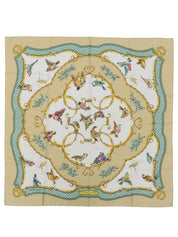 Carré 90 La Cle des Champs Beige/White