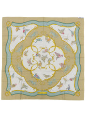 Carré 90 La Cle des Champs Beige/White