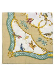 Carré 90 La Cle des Champs Beige/White