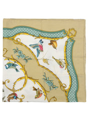 Carré 90 La Cle des Champs Beige/White