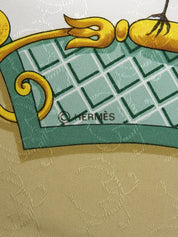 Carré 90 La Cle des Champs Beige/White