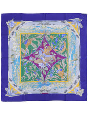 Carré 90 Tropiques 图案围巾 蓝色/多色