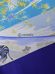 Carré 90 Tropiques 图案围巾 蓝色/多色