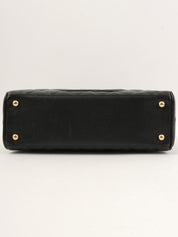 2003 Caviar Skin CC Mark Stitch Mini Boston Bag in Black