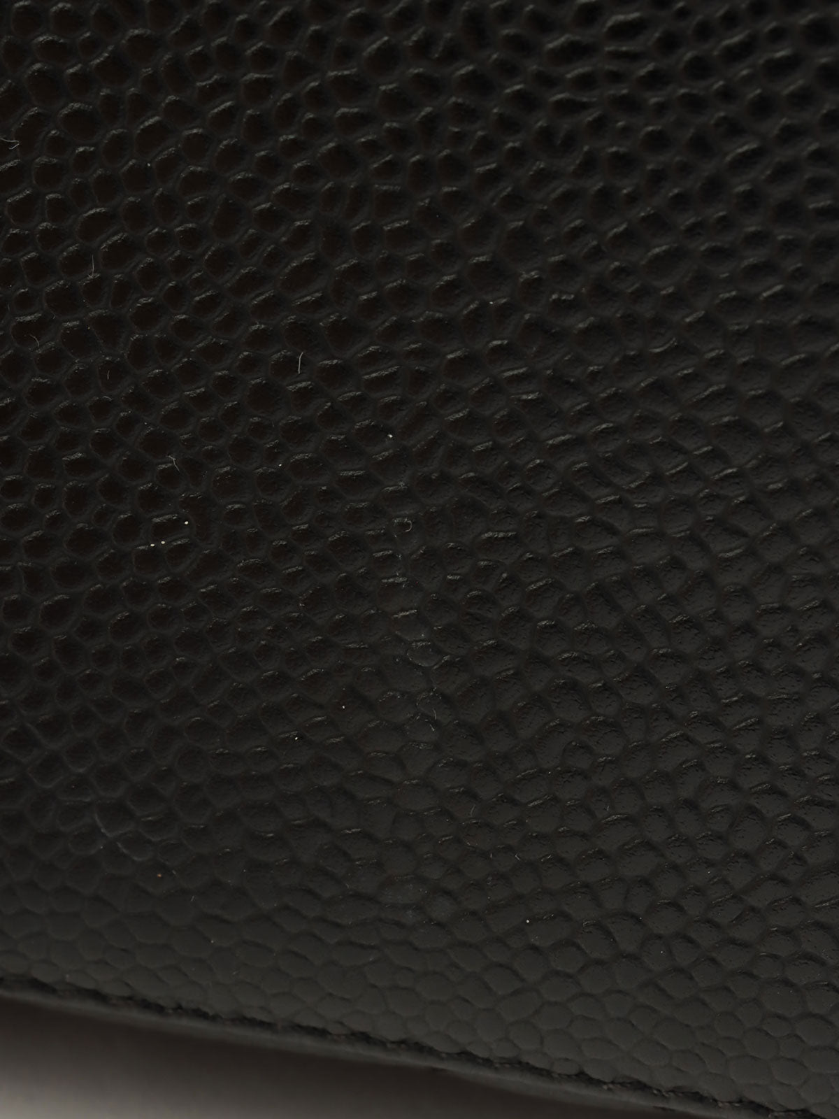2003 Caviar Skin CC Mark Stitch Mini Boston Bag in Black