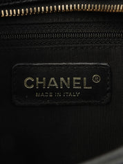 2003 Caviar Skin CC Mark Stitch Mini Boston Bag in Black