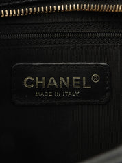 2003 Caviar Skin CC Mark Stitch Mini Boston Bag in Black