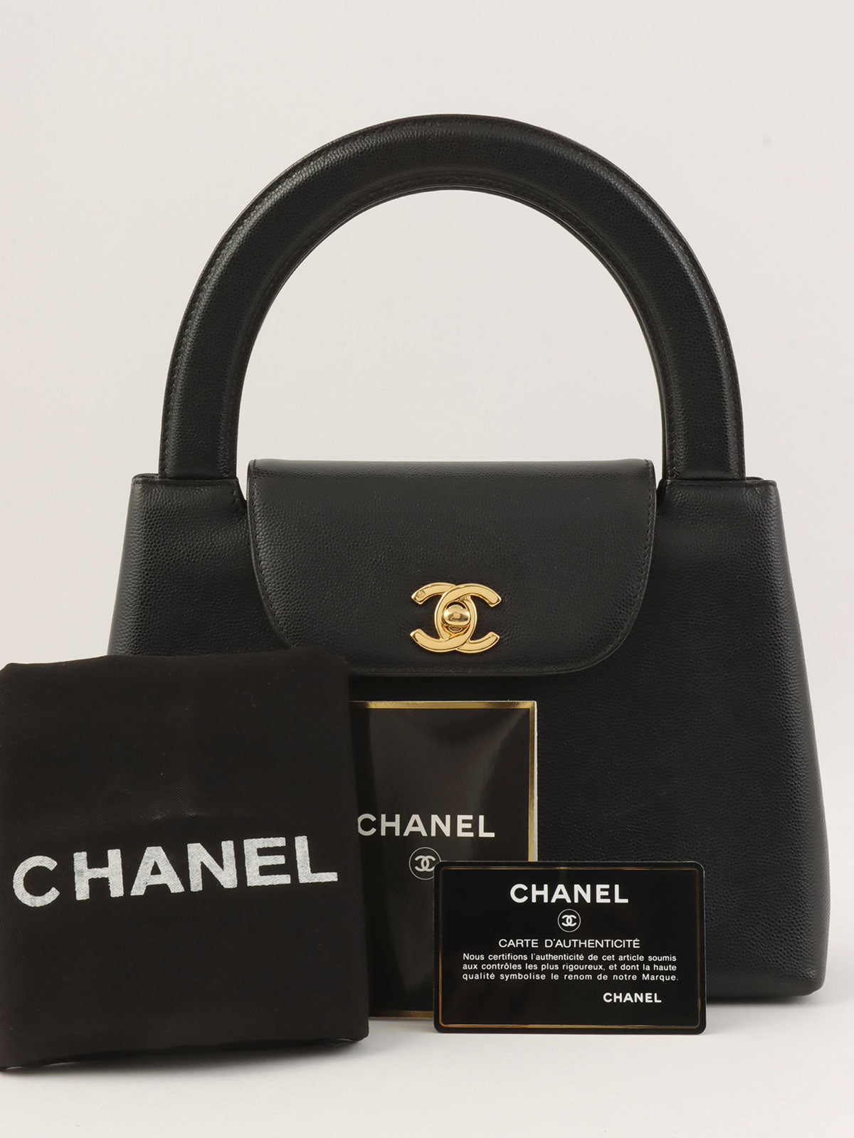 1998 CC Turnlock Handbag Black