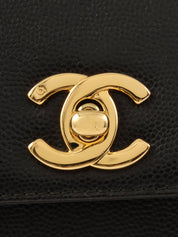 1998 CC Turnlock Handbag Black