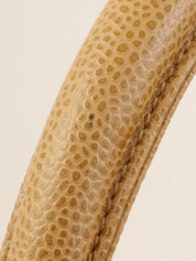 约2000年鱼子酱皮CC旋扣手提包，米色