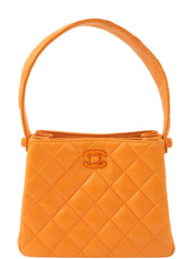 1997 CC Turnlock Handbag Mini Mandarin Orange