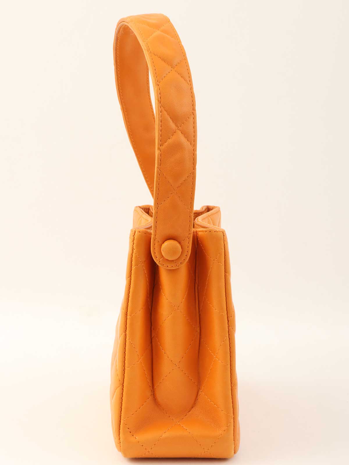 1997 CC Turnlock Handbag Mini Mandarin Orange