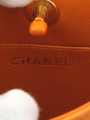 1997 CC Turnlock Handbag Mini Mandarin Orange