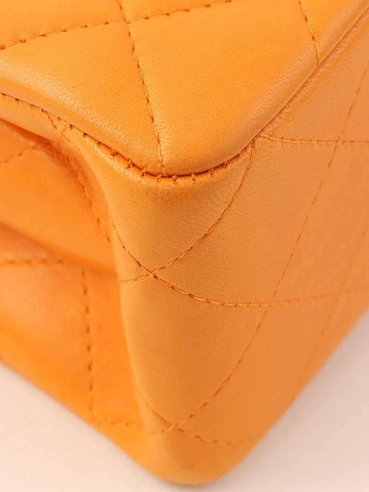 1997 CC Turnlock Handbag Mini Mandarin Orange