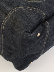 2005年頃製 スパークリングデニムCCマークステッチトートバッグ インディゴ