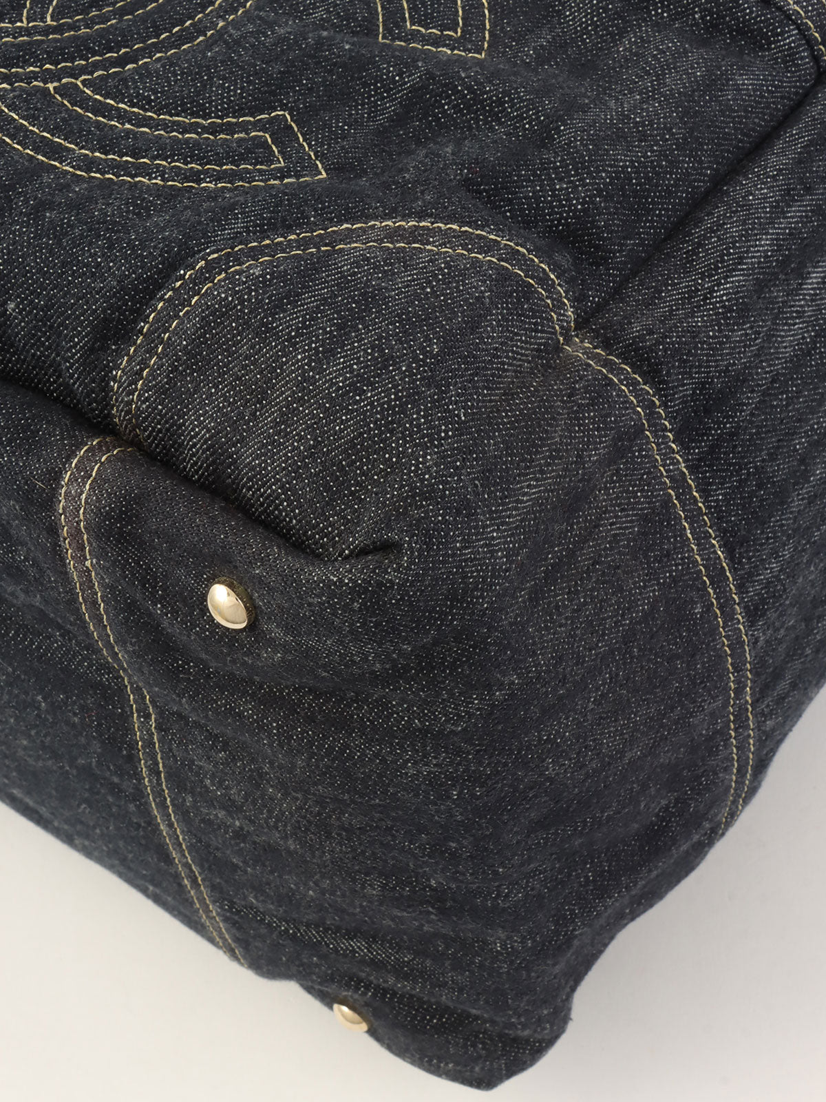 2005年頃製 スパークリングデニムCCマークステッチトートバッグ インディゴ