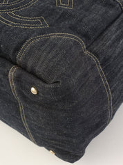 2005年頃製 スパークリングデニムCCマークステッチトートバッグ インディゴ