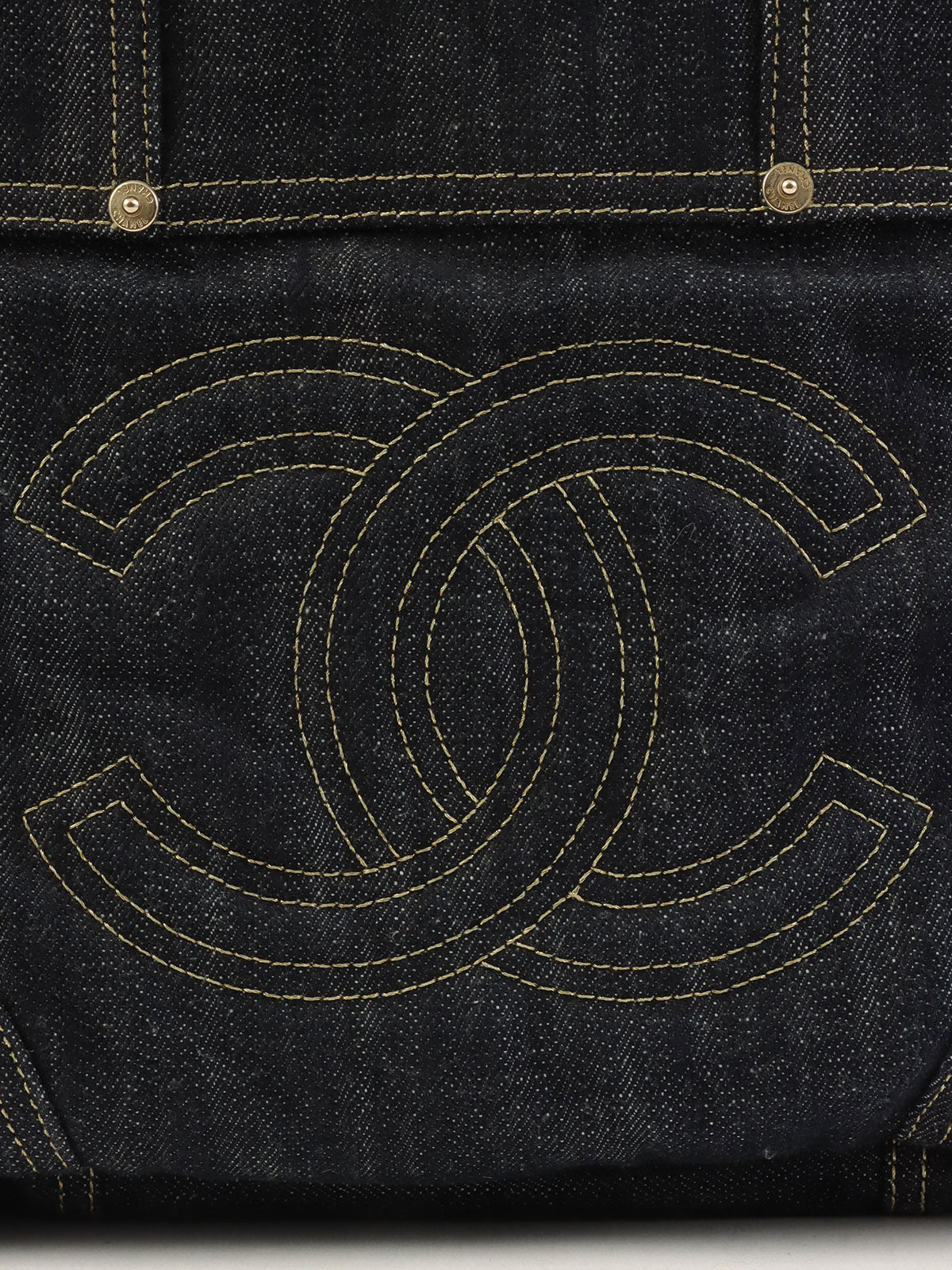 2005年頃製 スパークリングデニムCCマークステッチトートバッグ インディゴ