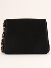 Circa 2000 Satin CC Turnlock Chain Bag Mini Black
