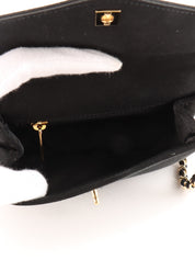 Circa 2000 Satin CC Turnlock Chain Bag Mini Black