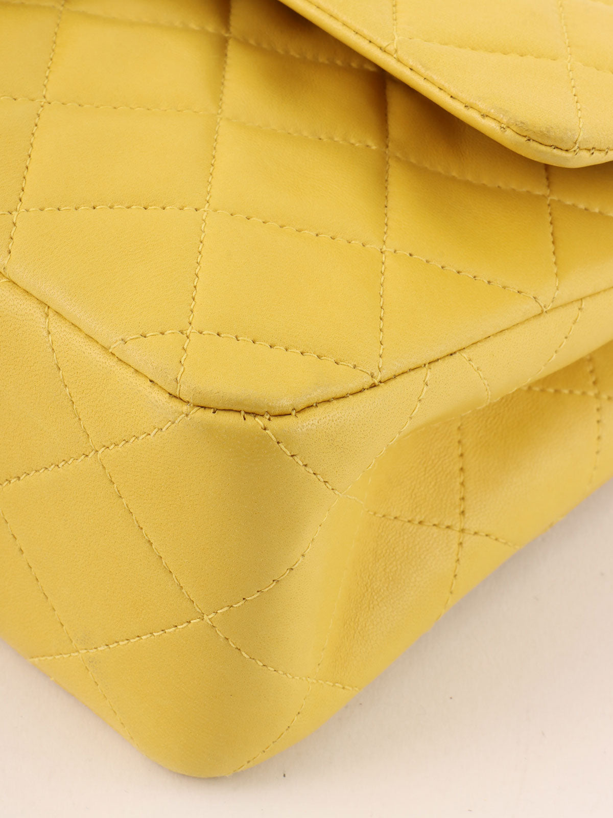 1998年左右制造 Classic flap链条包23cm 黄色