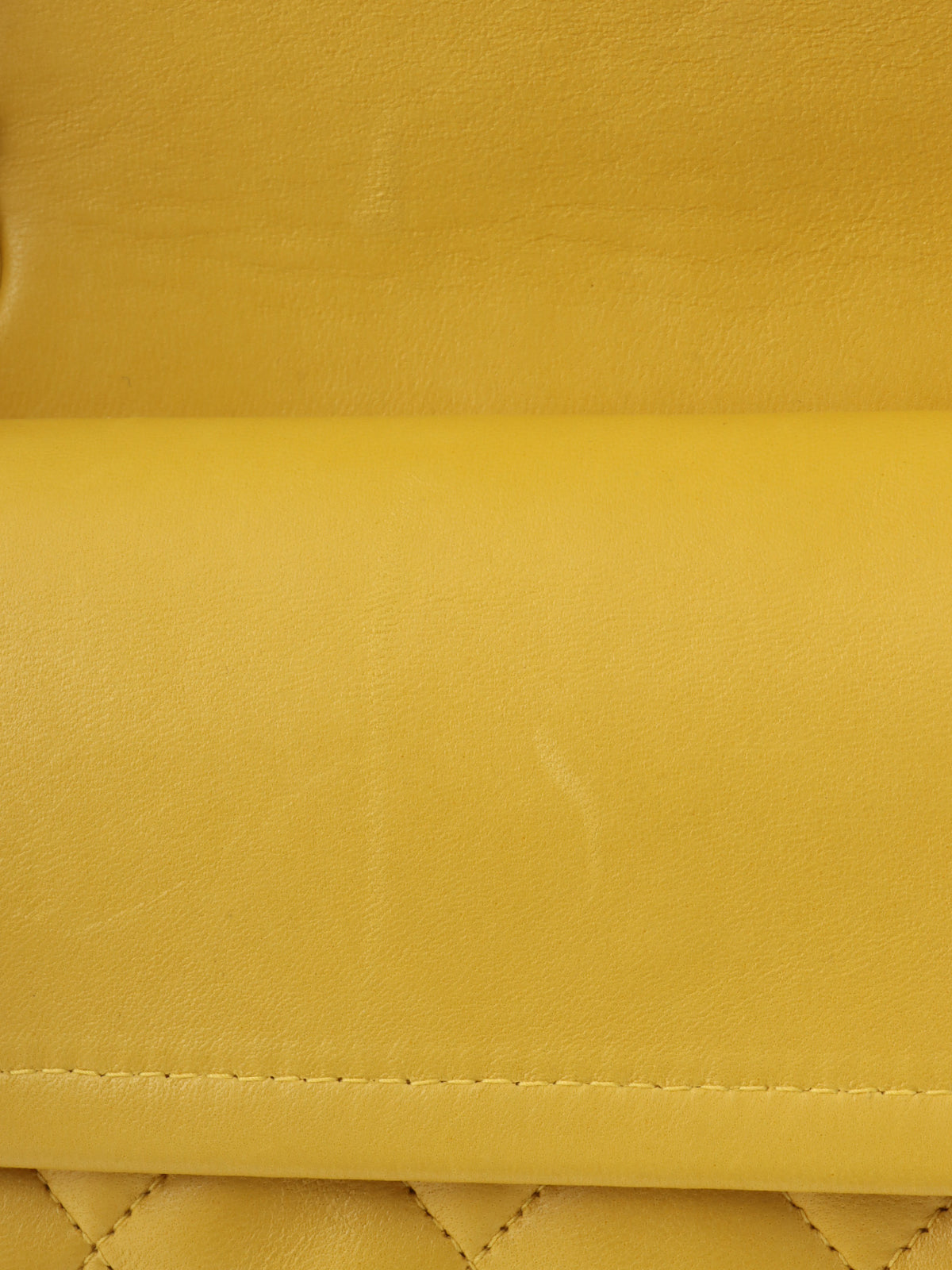 1998年左右制造 Classic flap链条包23cm 黄色
