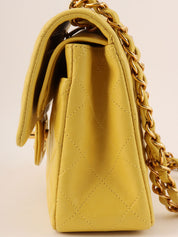 1998 Classic Flap Chain Bag, 23cm, Yellow