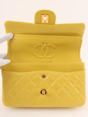 1998年頃製　クラシックフラップチェーンバッグ23cm　イエロー