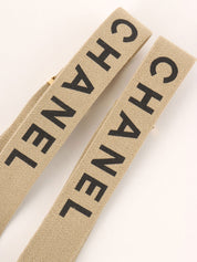 Logo Suspenders Beige