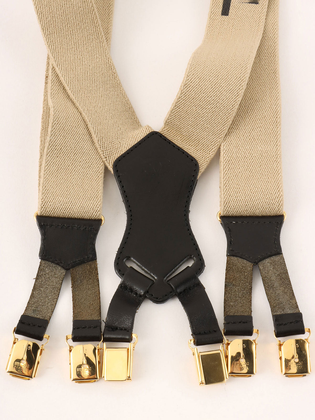 Logo Suspenders Beige