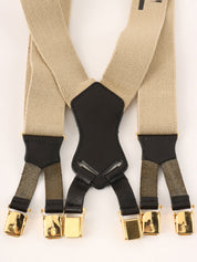 Logo Suspenders Beige