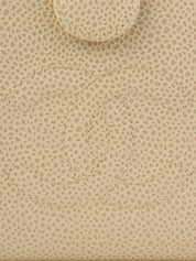 2000年頃製 キャビアスキンCCマークステッチロングウォレット アイボリー