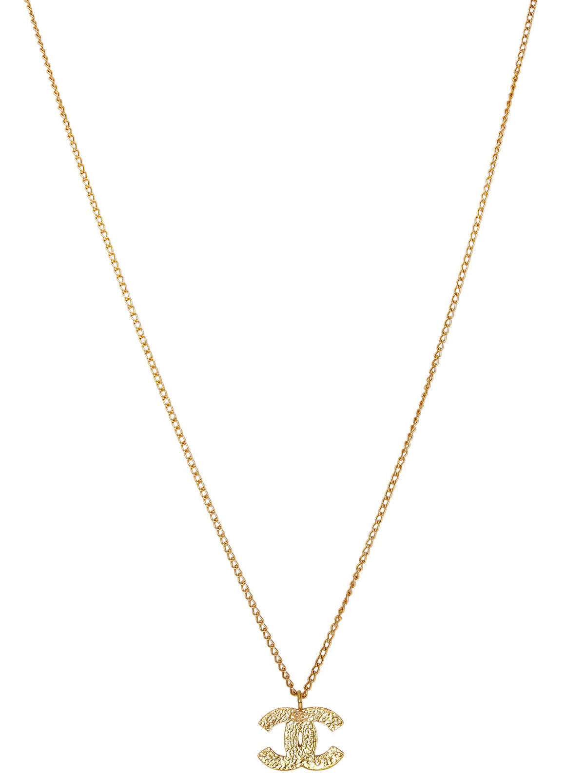 2002年製 ラインストーンCCマークプレートネックレス ゴールド/ブラック/ピンク