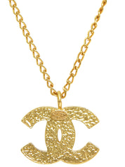 2002年製 ラインストーンCCマークプレートネックレス ゴールド/ブラック/ピンク