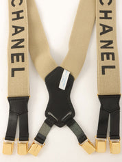 Logo Suspenders Beige